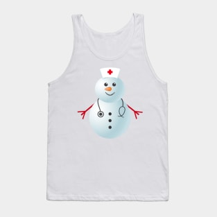 Nurse Snowman Christmas Tank Top